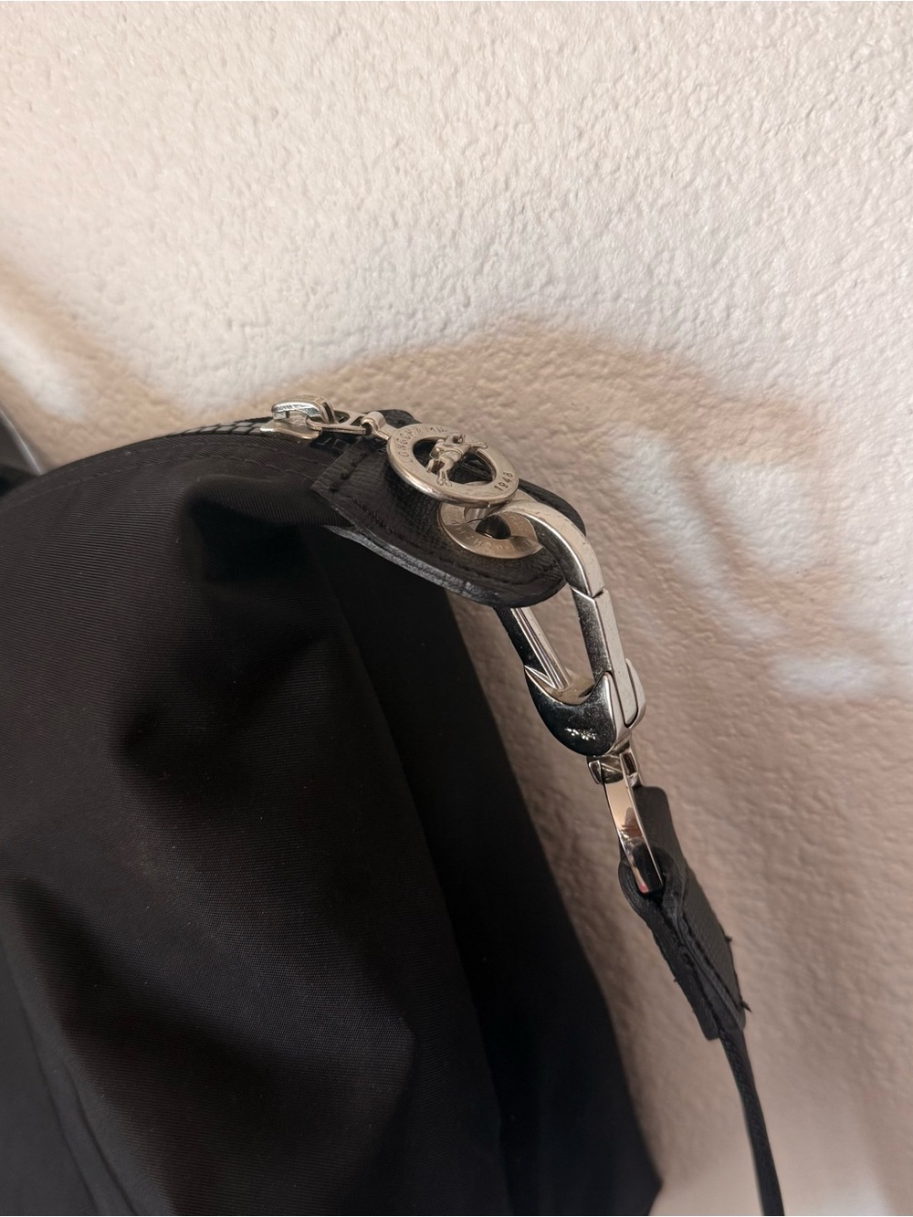 LONGCHAMP Le Pliage Neo Nylon Top Handle Bag Black with Long Strap - Picture 6 of 12